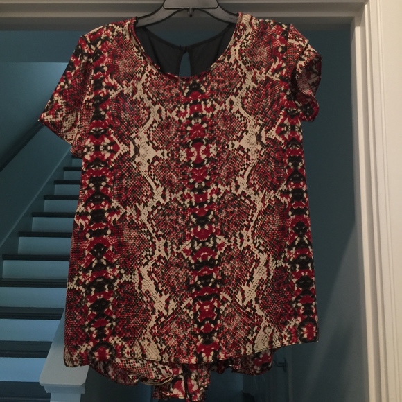 Snakeskin Printed Blouse - Picture 1 of 2